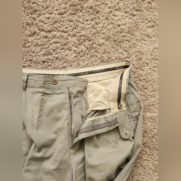 Zanella Italian Men's Warm Grey DressPants/Trousers Size 32 100% Cotton - Picture 3 of 4